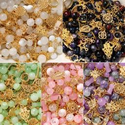 Mixed Metal encantos para fazer jóias, contas de vidro, conectores, acessórios para DIY Pulseira, colar, brincos, 30g, 50g por lote - Image 1