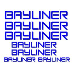 Bayliner Barco Decalques para Bass Outboard, Open Bow, Pesca Wakeboard, Conjunto de 7 - Image 5