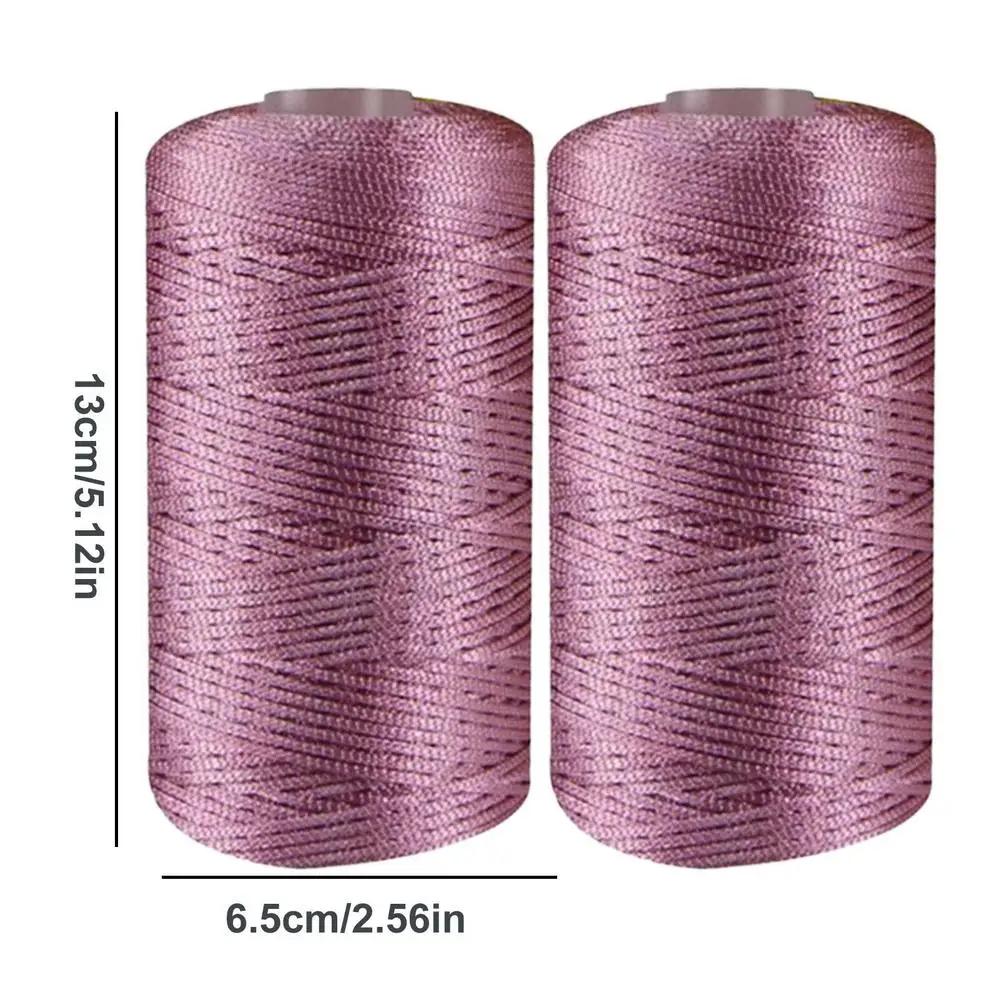 Fio de nylon macio para tricô manual, corpo leve, linho de gelo, seda, tricô manual, artesanato DIY, chapéu de saco, sapatos, 2pcs - Image 1