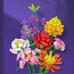 Único bloco flor bouquet com vários ramos, dar férias presentes - Image 4