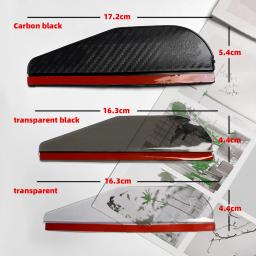 2 pçs espelho retrovisor do carro chuva sobrancelha fibra de carbono viseira sombra capa protetor visão clara para chuva espelho do carro acessórios - Image 6