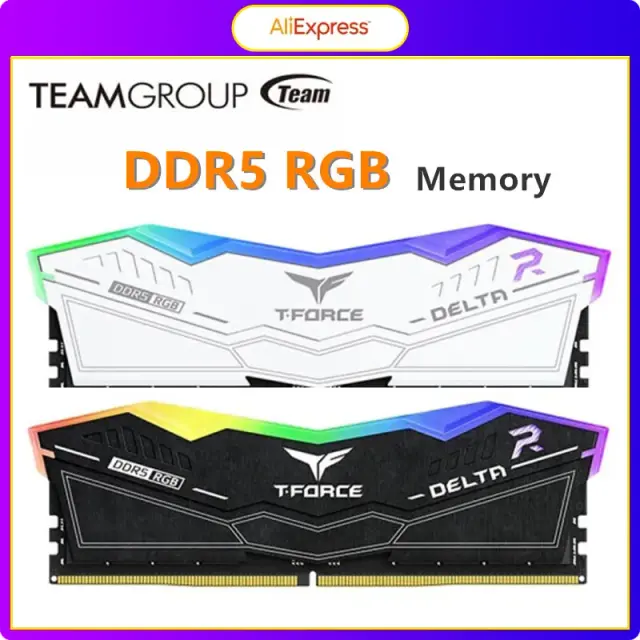 TEAMGROUP T-Force Delta RGB DDR5 32GB (2x16GB) 6000MHz CL30 Desktop RAM