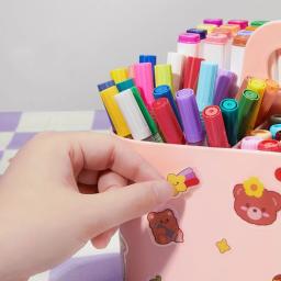 Suporte organizador marcadores com alça Suporte armazenamento materiais arte capacidade - Image 2
