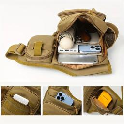 Bolsa de ombro de pesca à prova dwaterproof água esportes ao ar livre ciclismo crossbody peito único mochila viagem escalada acampamento tático bolsa - Image 2