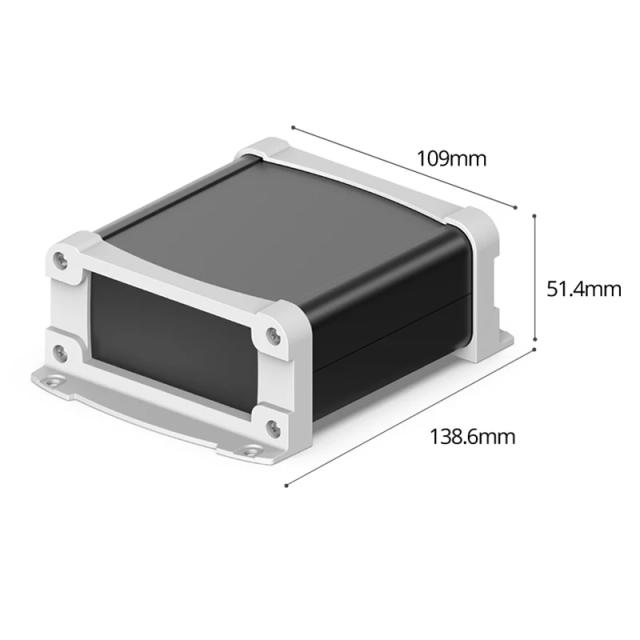 Caixa de Junção de Alumínio para Projetos DIY de Eletrônica, Personalizável e Resistente IP55 - 105mm x 45mm x 45mm
