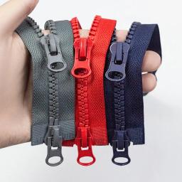 Resina Zipper Único Duplo Sliders, DIY Costura Acessórios de Vestuário, Open-End, 50-100cm, 8 #, 1Pc - Image 5