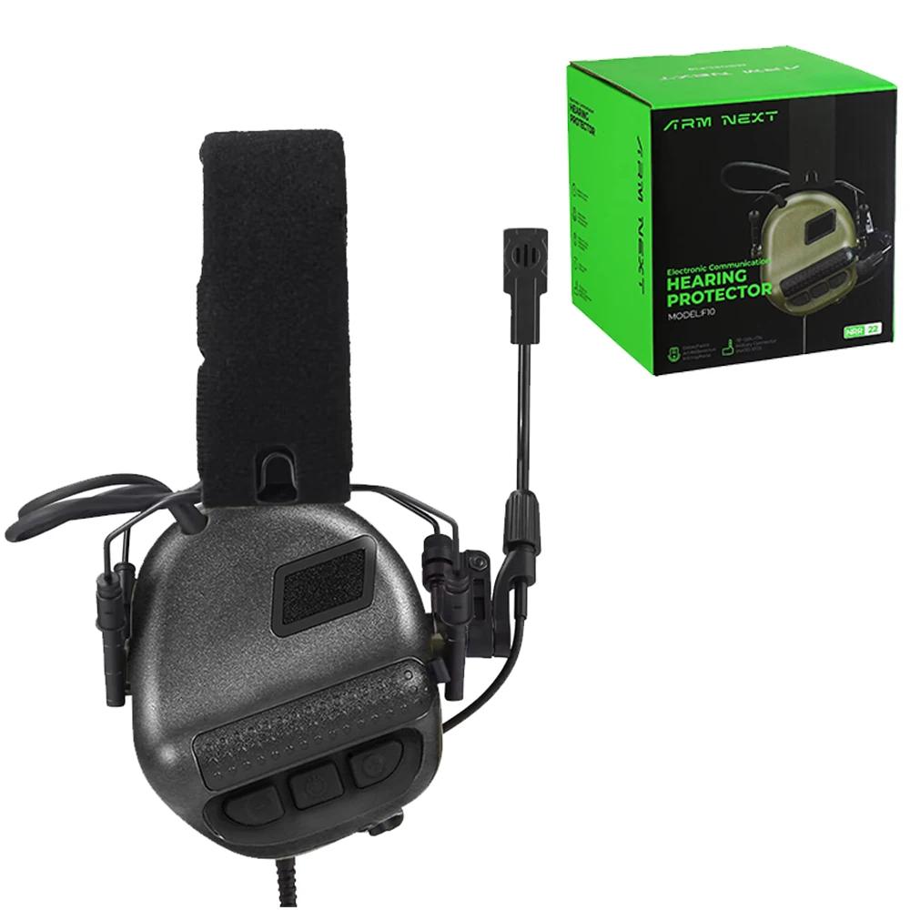 Protetores de orelha para tiro ativo F10 Caça Proteção auditiva Fone de ouvido NRR 22dB Comunicação tática - Image 1