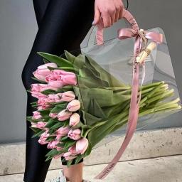 Sacolas embrulho presente acrílico com alças, sacolas reutilizáveis ​​para despedida solteira, dama honra, - Image 1