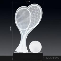 Troféu Cristal Gravável, Decoração para Casa Criativa, Tênis, Competição, Prêmio, Lembrança, Esportes, Badminton, Alto Grau - Image 6