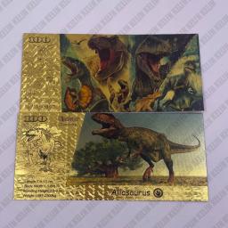 Moedas de Ouro do Período Jurássico, Dinossauros, Tyrannosaurus Collectibles Presente para Crianças, Coleção Grande Menino, Bonito, 6 Tipos - Image 2