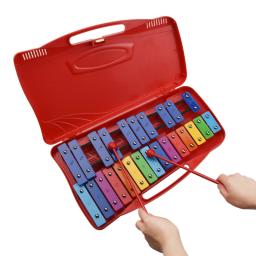 Glockenspiel Xilofone Percussão Ritmo, Hand Knock, Musical Vermelho, 25 Notas - Image 6