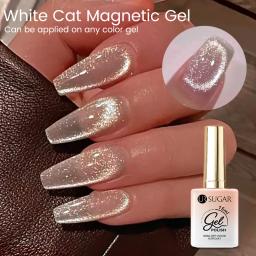 UR SUGAR-esmalte de uñas con purpurina, Gel magnético de gato blanco, superbrillante, efecto galáctico, barniz de Gel magnético de luz de luna, 15ml - Image 4