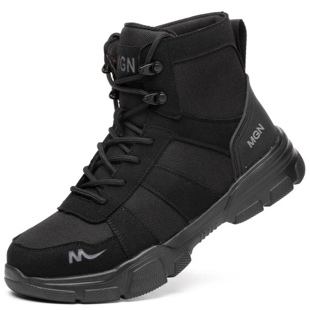 Botas de Trabalho Masculino e Feminino com Biqueira de Aço Indestrutível e Solado Antiderrapante