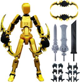 Titan DIY 13 figuras de ação, 3D impresso, multi-articulado, Movable Lucky Dummy, figura de ação, T13 - Image 3