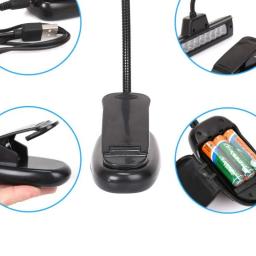 10 LED branco leitura orquestral partituras Stand luz lâmpada + cabo USB - Image 5