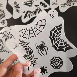 Profissional 10pcs Crianças Rosto Pintura Stencils Lavável Facilmente Usar DIY Stencils Template Templates para crianças 13*13cm - Image 3