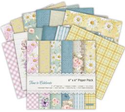 12 folhas de papel para scrapbooking com flores, arte de fundo, cartão para fazer scrapbook, papel decorativo, arte artesanal, suprimentos - Image 5