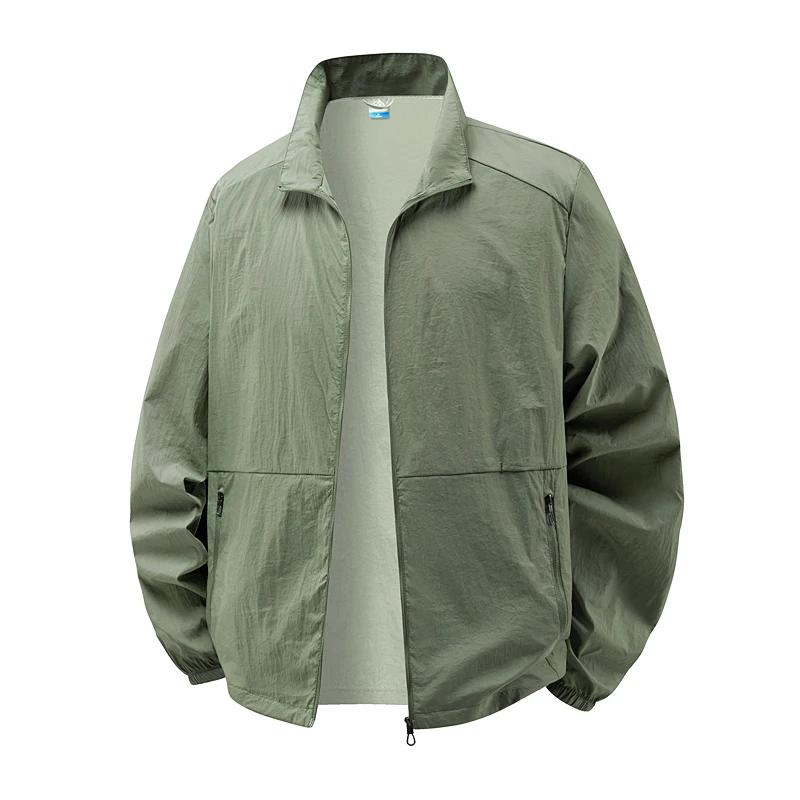 Jaqueta masculina leve e impermeável para caminhada, verão, proteção solar UPF, secagem rápida, perfeita para pesca, ciclismo, corrida - Image 1