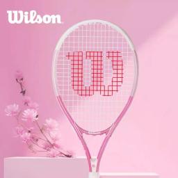 Wilson-Raquetes de tênis profissionais para adultos, raquetes de liga de carbono com linha, autoprática, raquete elástica - Image 2
