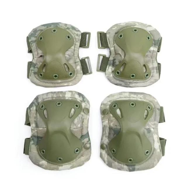 Joelheiras Táticas e Protetores de Cotovelo para Caça e Airsoft - Conjunto de 4 Peças de Segurança para Atividades ao Ar Livre