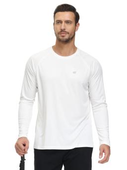 Camiseta masculina de manga comprida UPF 50+, tops respiráveis de proteção contra queimaduras, camisa pulôver para esporte, pesca, caminhada, treino, praia ao ar livre - Image 4