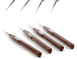 Wigundle gancho agulha crochê micro gancho para fazer trança dreadlock ferramentas de cabelo 0.5mm 0.6mm 0.7mm 0.8mm cabo liso peruca - Image 2