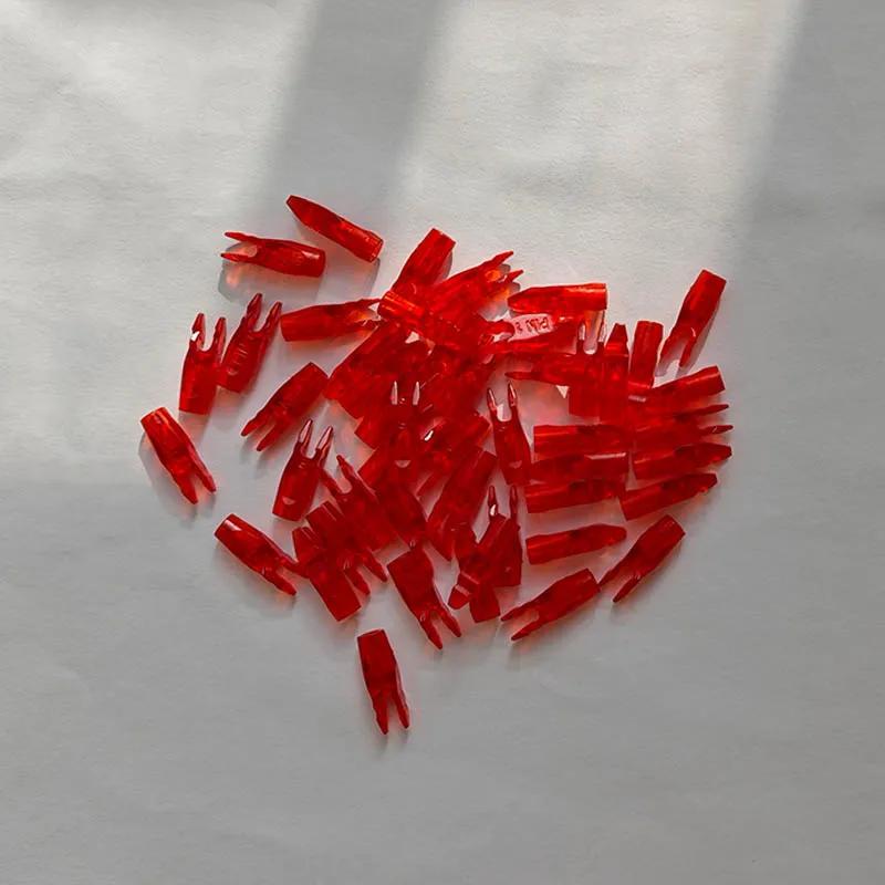 50 pçs pino de tiro com arco nock para fibra de vidro carbono eixo id 4.2/6.2mm caudas de seta diy pin1 nocks tiro caça acessórios - Image 1