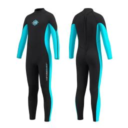 Crianças meninas meninos 3mm neoprene wetsuit térmico de uma peça volta zíper para esportes aquáticos mergulho natação surf - Image 2