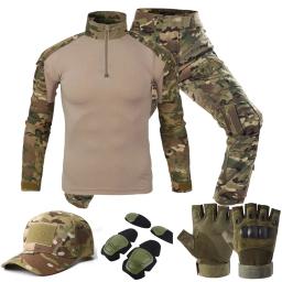 Uniforme tático ternos milit camuflagem ao ar livre terno camisas de caça calças treinamento peixe airsoft paintball conjuntos roupas - Image 4