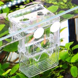 Caixa De Isolamento De Reprodução De Peixes De Aquário De Peixes De Aquário De Alta Clara Criador, incubadora De Chocagem Dupla De Tanque De Peixes - Image 2
