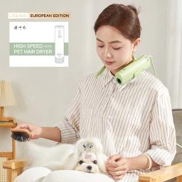Portátil Pet cabelo secador para cães, velocidade do vento silencioso, alta potência, pescoço pendurado, cabelo puxando máquina, secagem rápida, beleza, 38 m/s - Image 1