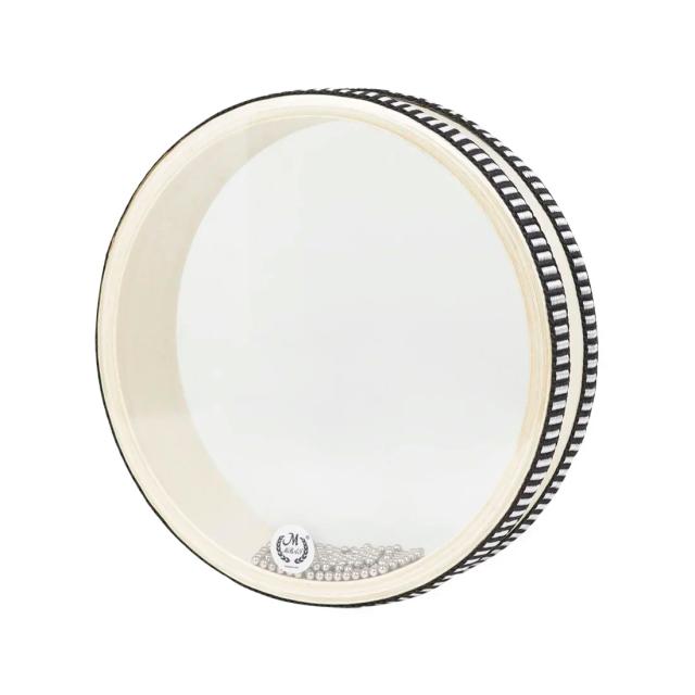 Tambor Transparent Tambourine M MBAT de Ondas do Oceano com Contas, Percussão Infantil Portátil de 6" - Ideal para Música Orff