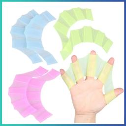 1 Par Sapo Tipo Silicone Natação Nadadeiras Mão Swim Training Finger Luvas Barbatanas Webbed Paddle Natação Luvas De Mergulho Unisex - Image 3