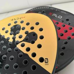 Novo hack 04 padel raquete de tênis 12k 18k fibra carbono superfície áspera alto equilíbrio com eva memória macia padel raquete de tênis - Image 1