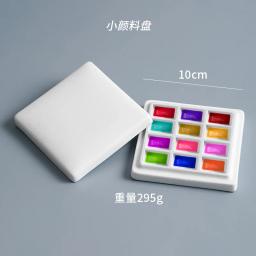 Paleta Cerâmica Quadrada para Mistura de Cores, Bandeja de Pintura para Aquarela, Guache, Pintura Acrílica, Art Supplies - Image 5
