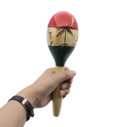 Abanadores de percussão com martelo de areia, maracas coloridas, festa tropical de madeira, brinquedos musicais para crianças e bebês, 1 par - Image 5