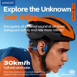 Fones de ouvido para exercícios de condução óssea POLVCDG com memória de 32 GB IPX6, fones de ouvido Bluetooth resistentes ao suor e à chuva, fone de ouvido para ciclismo - Image 1