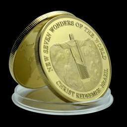 7 Maravilhas do Mundo Moedas de Ouro e Prata, Clássico Mundial, Medalha Memorial Site, Coleção de Obras de Arte, 14 peças, 2007, Novo - Image 4