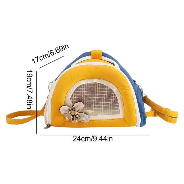 Bolsa de Transporte Multifuncional para Pequenos Animais: Confortável, Respirável e Ideal para Hamsters