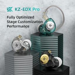 KZ EDX PRO Fones De Ouvido Dinâmicos HIFI Baixo Earbuds No Ear Monitor Esporte Ruído Cancelando Headset - Image 6
