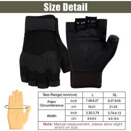 Luvas Táticas Respiráveis Sem Dedos, Knuckle Protetora, Ao Ar Livre, Acampamento, Tiro, Caça, Motociclismo, Escalada - Image 6