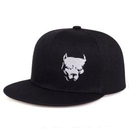 Unisex cão cabeça bordado bordado hip-hop chapéus ao ar livre ajustável Casual Baseball Caps Sunscreen Hat - Image 1