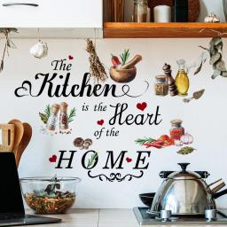 Vegetal Amor Cozinha Adesivos De Parede, Papel De Parede De Fundo, Home Living Room Decoração, Ms4210, 30x90cm - Image 1