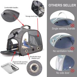 Porta-pássaros com poleiro, Bolsa de Viagem, Mochila, Gaiola para Papagaio, Periquitos, Pequenos Animais, Suprimentos - Image 1