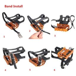 Tira ultra leve de sapato para MTB, arnês de sapatos, clipes de bicicleta, pedal de bicicleta, caixa de sapatos, suporte com cintos - Image 5