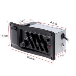 Acoustic Guitar Preamp Amplifier, Tuner, Pickup Preamplifier, Vibração ativa, Fácil Instalação, 4 Band, 7545R-7545 - Image 4