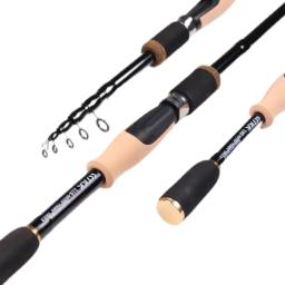 Alimentador De Fibra De Carbono para Isca De Pesca, Spinning e Fundição Rod, Cortiça Durável, Punho De Madeira, Baitcasting, Travel Tackle, 1.6m, 1.8m, 2.1m, 2.4m - Image 3