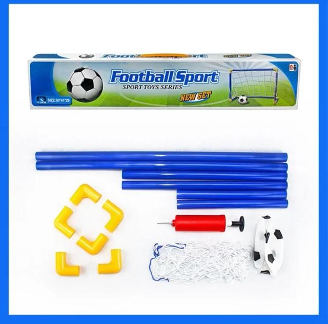 Kit Portátil de Futebol Dobrável para Crianças: Bola, Rede e Gol para Brincadeiras em Casa e ao Ar Livre