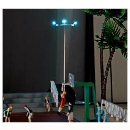 1:64 escala quadra de basquete ao ar livre garagem estacionamento cena em miniatura diy casa decoração com luzes hobby presente coleção - Image 5