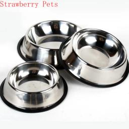 Recipiente De Armazenamento De Alimentos Para Animais De Estimação De Aço Inoxidável Tigela De Cachorro Garrafa De Água Prato Alimentador Para Cães Pequenos e Grandes e Gatos - Image 3